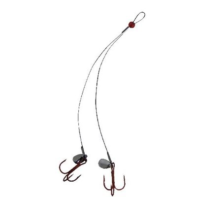 HT Hot Rigs W / #6 Blood Red Treble Hooks, 2 Per Tube