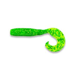 YAMAMOTO 4 Single Tail Grub Chartreuse W / Large Green & Ch