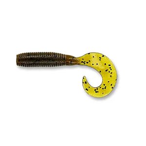 YAMAMOTO 4 Single Tail Grub Green Pumpkin W / Large Black F