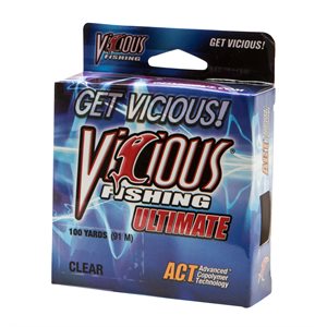 VICIOUS Ultimate Mono 14LB Lo-Vis Clear 100YRD