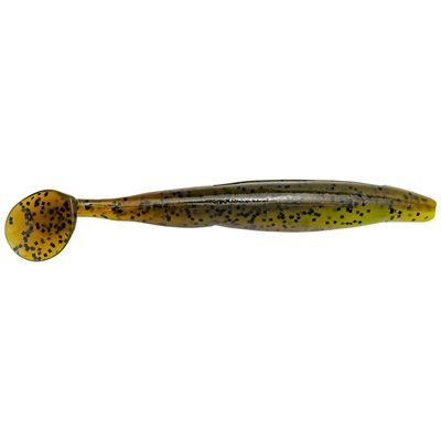 STRIKE KING Swim'n Caffeine Shad 4'' / Green Pumpkin Chartreuse Belly